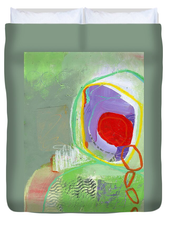 Painting Duvet Cover featuring the painting 29/100 by Jane Davies