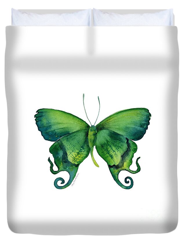 Arcas Duvet Cover featuring the painting 29 Arcas Butterfly by Amy Kirkpatrick