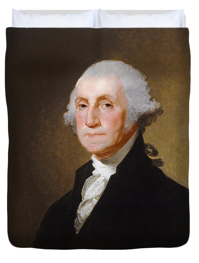 #faatoppicks Duvet Cover featuring the painting George Washington by Gilbert Stuart