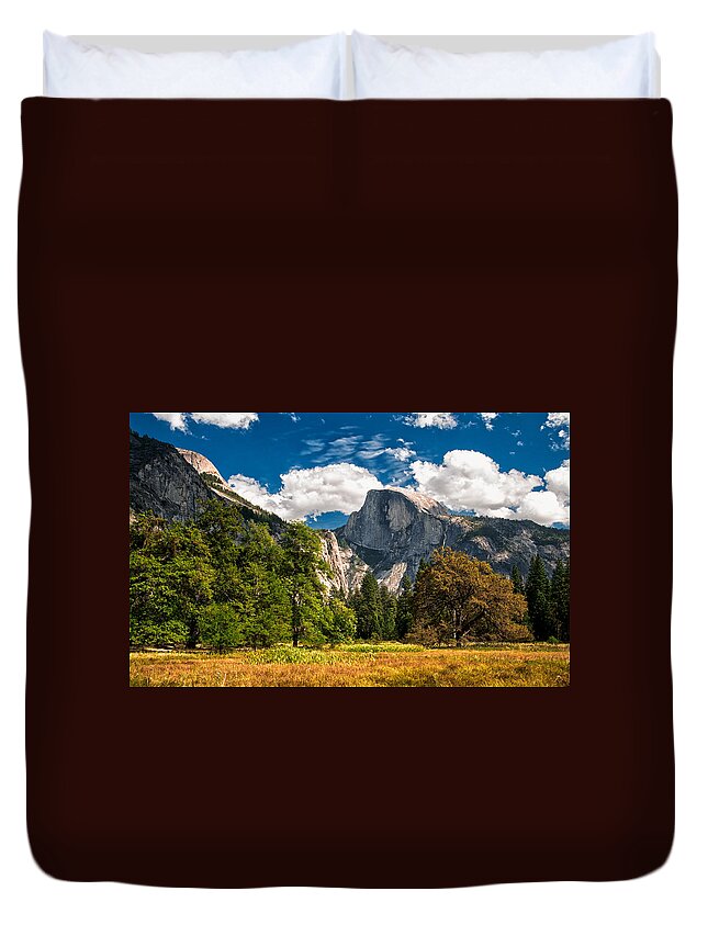 Yosemite Duvet Cover featuring the photograph Half Dome #1 by Cat Connor