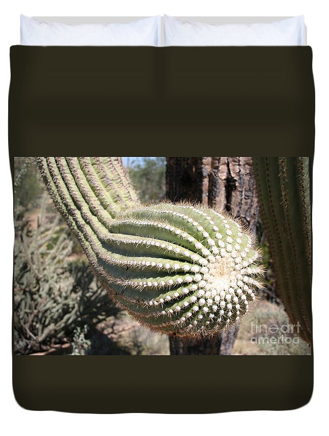 Cactus Duvet Cover featuring the photograph Look At Me #1 by Christiane Schulze Art And Photography