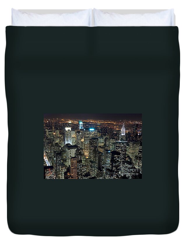 Skyline Duvet Cover featuring the photograph Manhattan Skyline #3 by Catherine Ursillo