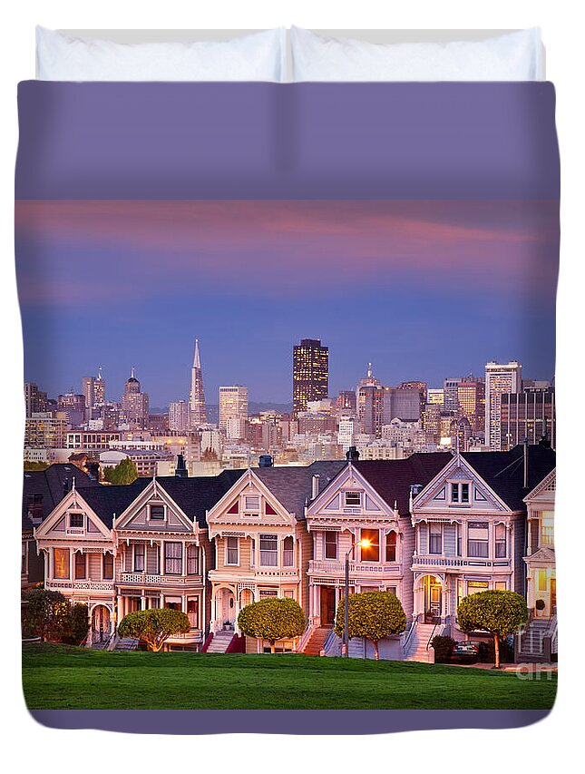 Painted Ladies Duvet Cover featuring the photograph Painted Ladies by Brian Jannsen