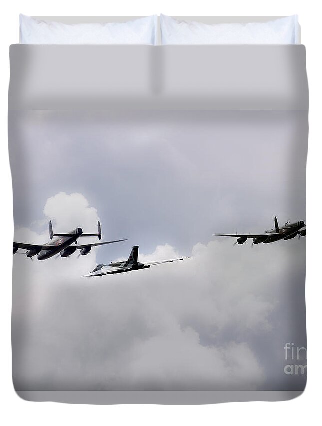 Avro Duvet Cover featuring the digital art 3 Sisters by Airpower Art