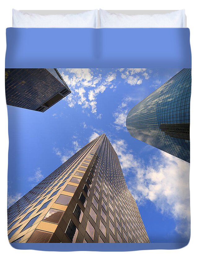 Architecture Duvet Cover featuring the photograph Skyscrapers by Raul Rodriguez