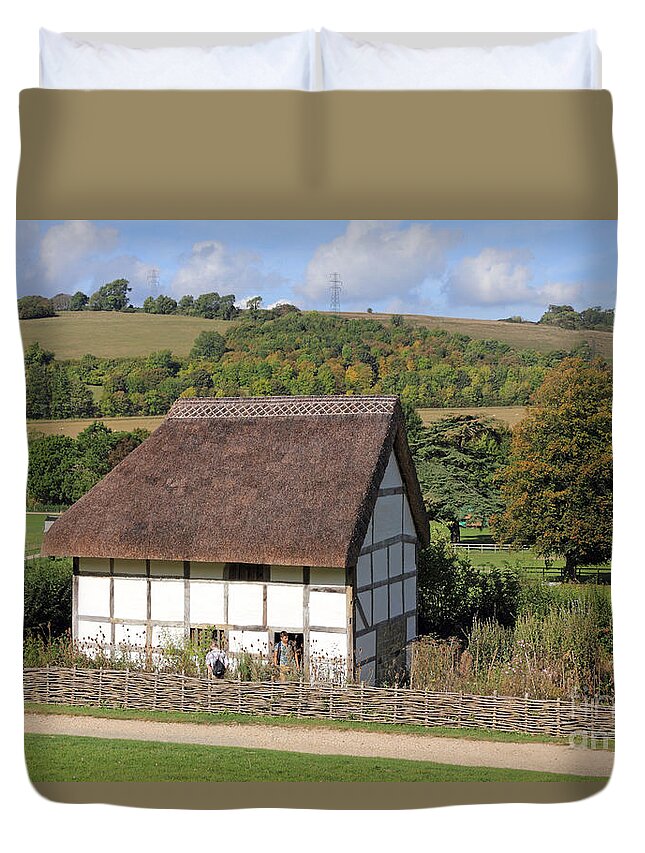 Traditional Cottage Sussex Uk Duvet Cover featuring the photograph Traditional Cottage Sussex UK #3 by Julia Gavin