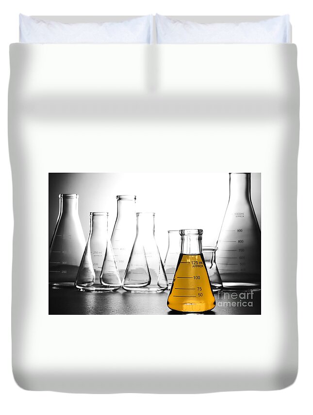 Chemical Duvet Cover featuring the photograph Laboratory Equipment in Science Research Lab #31 by Science Research Lab