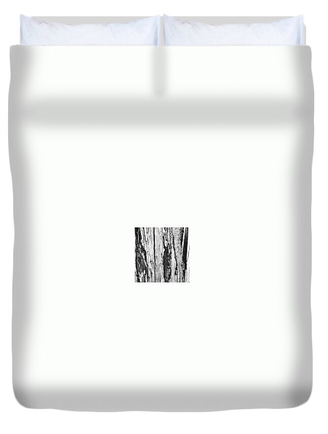 Beautiful Duvet Cover featuring the photograph Wooden Post B 'n' W 2 by Jason Roust