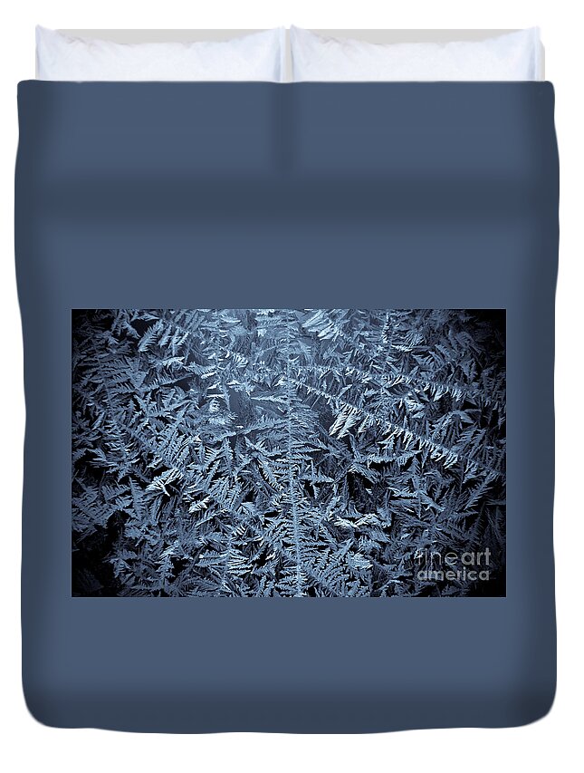 Frost Duvet Cover featuring the photograph 3D Frost by Cheryl Baxter