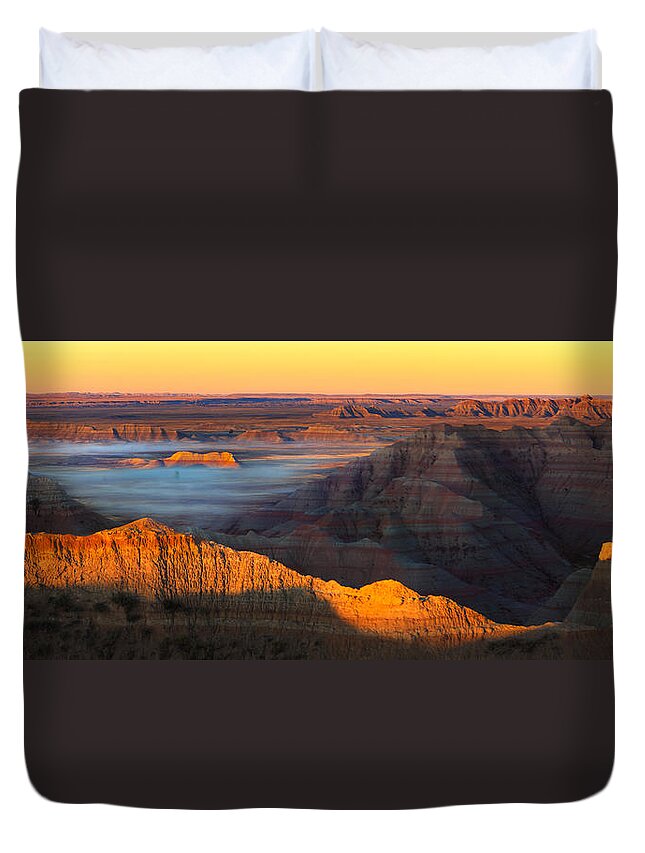 Scenic Duvet Cover featuring the photograph 3d Sunrise by Kadek Susanto