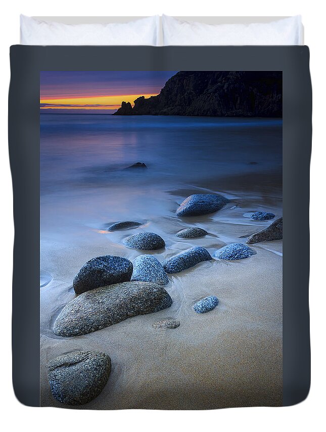 Seascape Duvet Cover featuring the photograph Campelo Beach Galicia Spain by Pablo Avanzini