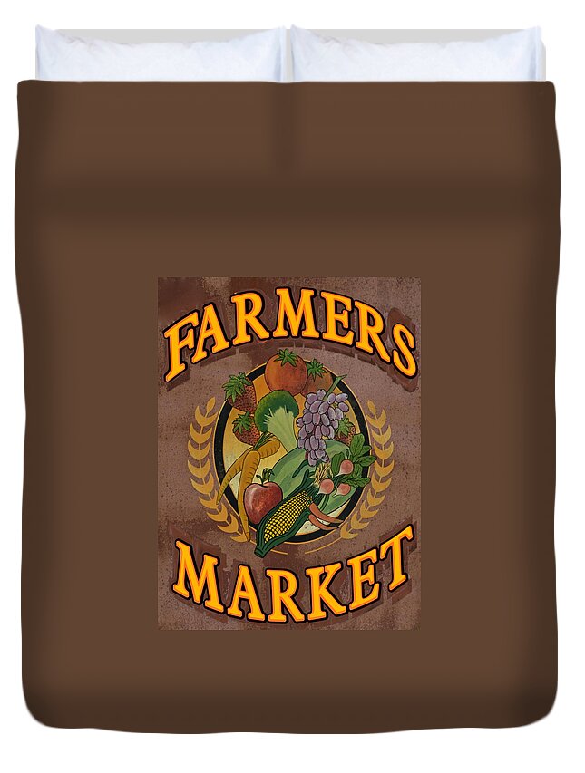 Farmers Duvet Cover featuring the photograph Farmers Market by Frozen in Time Fine Art Photography
