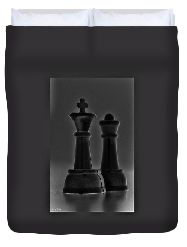 Queen Duvet Cover featuring the photograph KING AND QUEEN in BLACK AND WHITE #5 by Rob Hans