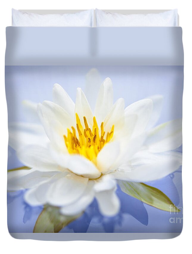 Lotus Duvet Cover featuring the photograph Lotus flower 4 by Elena Elisseeva