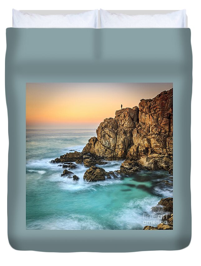 Galicia Duvet Cover featuring the photograph Penencia Point Galicia Spain by Pablo Avanzini