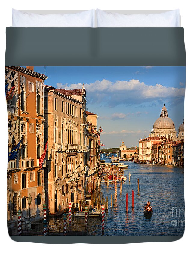Italy Duvet Cover featuring the photograph Sunset in Venice #2 by Henk Meijer Photography