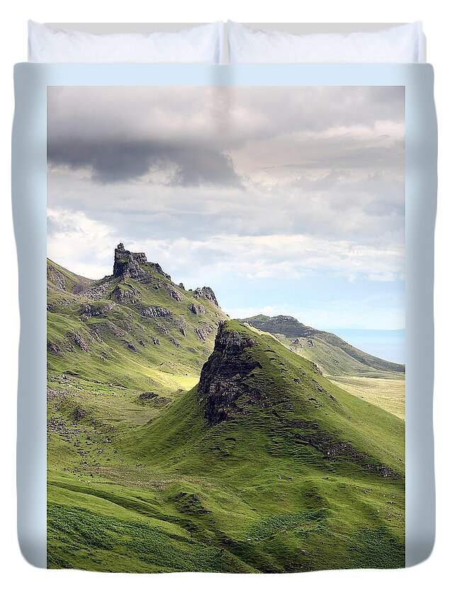 Trotternish Duvet Cover featuring the photograph The Quiraing #2 by Grant Glendinning
