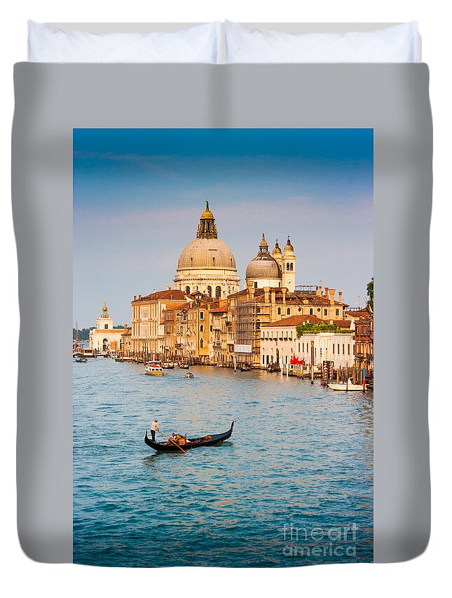 Adriatic Duvet Cover featuring the photograph Venice Sunset #4 by JR Photography