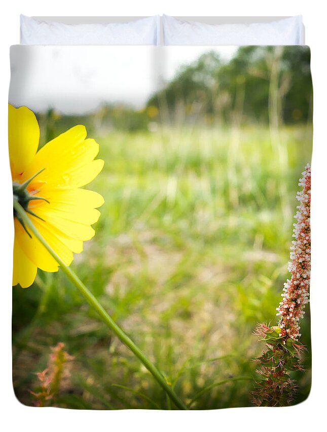 Stem Duvet Cover featuring the photograph Wildflowers by Melinda Ledsome