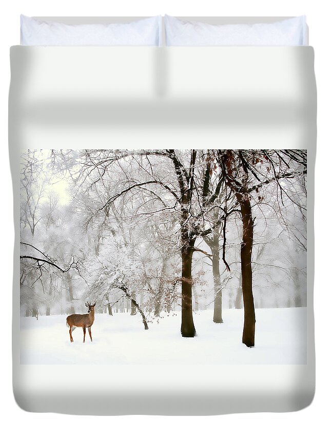 Winter Duvet Cover featuring the photograph Winter's Breath by Jessica Jenney