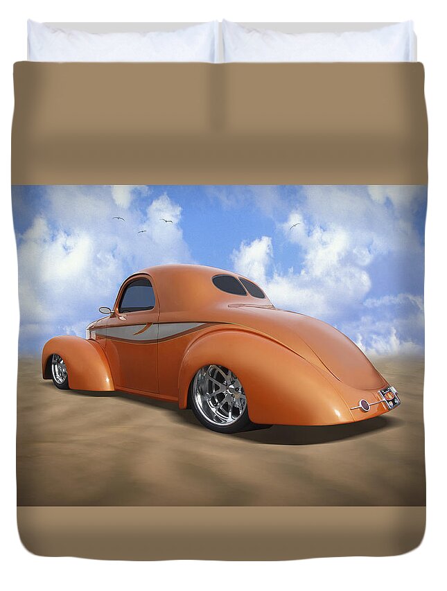 Willys Jeep Duvet Cover featuring the photograph 41 Willys by Mike McGlothlen