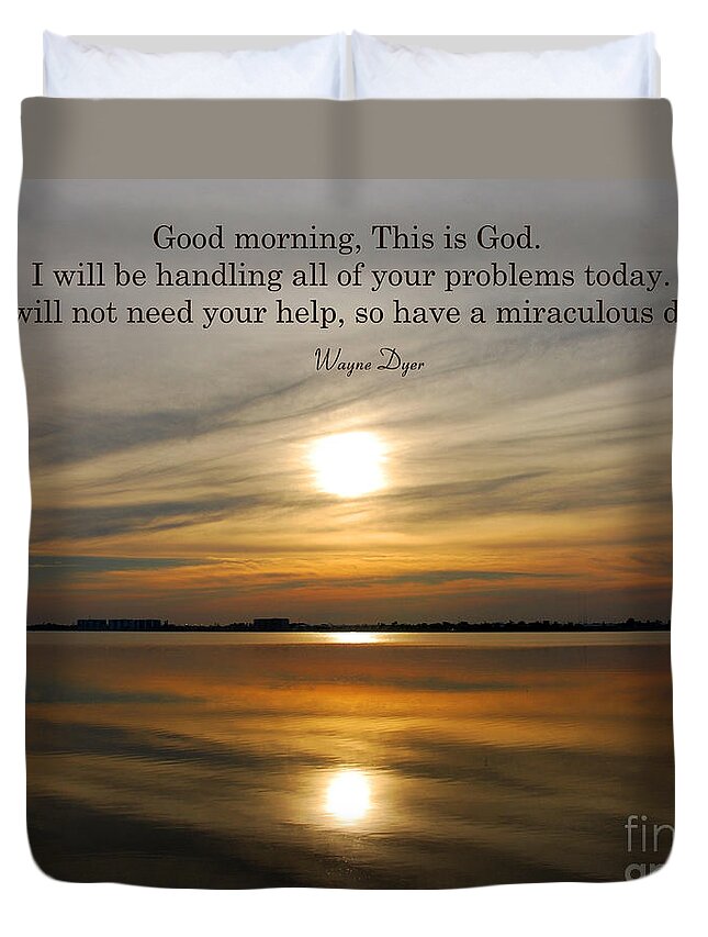 Sunrise Duvet Cover featuring the photograph 5- Good Morning by Joseph Keane