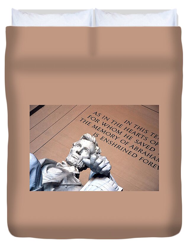 Washington Duvet Cover featuring the photograph Lincoln Memorial #5 by Kenny Glover