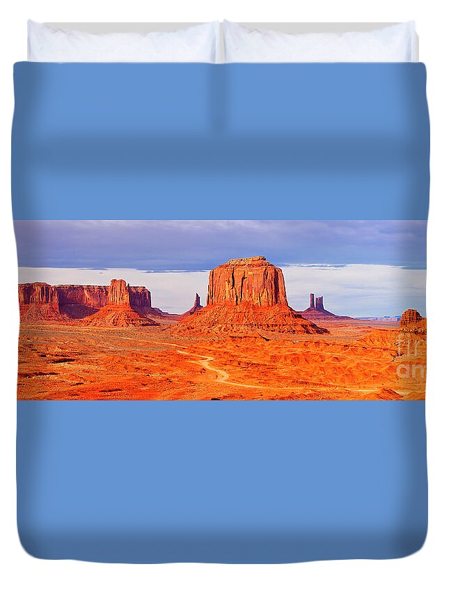 Monument Valley Duvet Cover featuring the photograph Monument Valley by Brian Jannsen