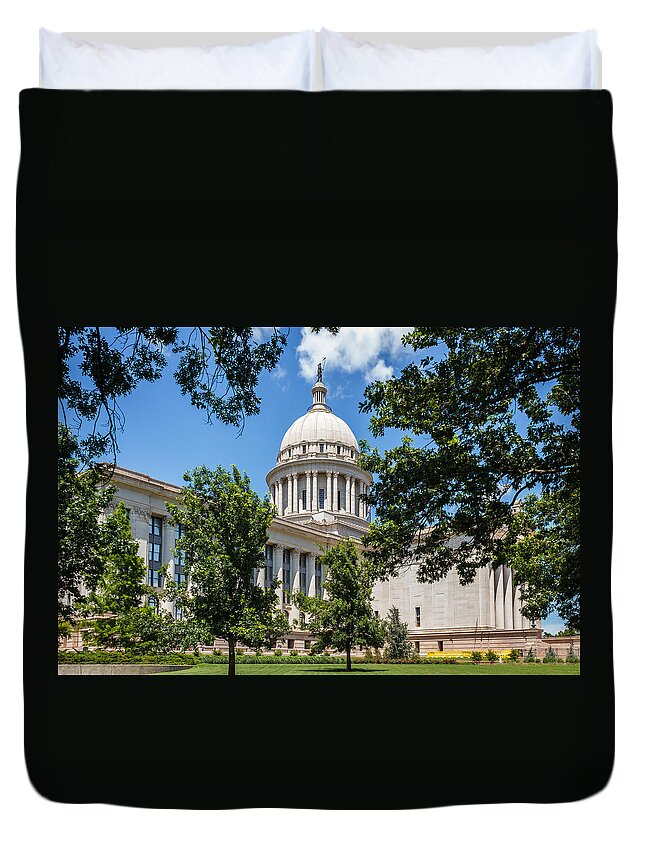 American Duvet Cover featuring the photograph Oklahoma State Capital #5 by Doug Long