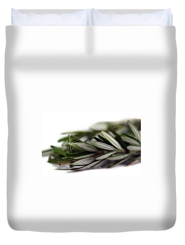 Aroma Duvet Cover featuring the photograph Rosemary #5 by Henrik Lehnerer