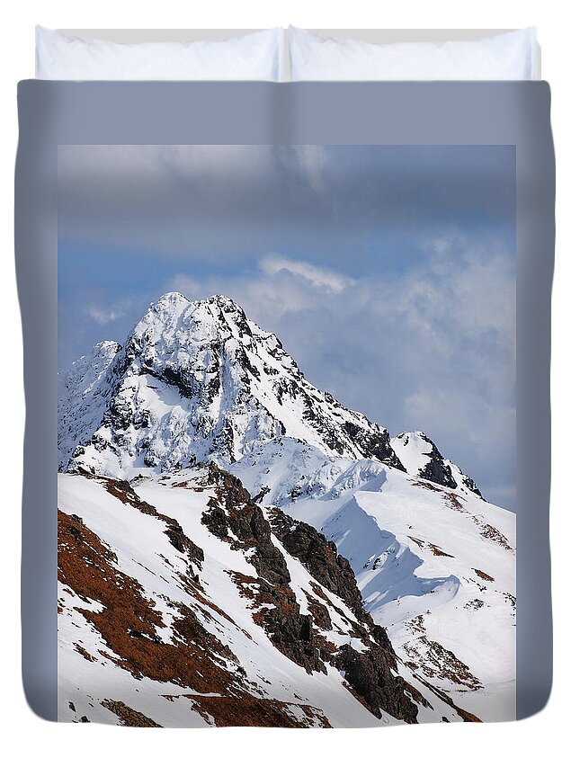 Tatra Mountains Duvet Cover featuring the photograph Winter in Tatra Mountains #5 by Karol Kozlowski