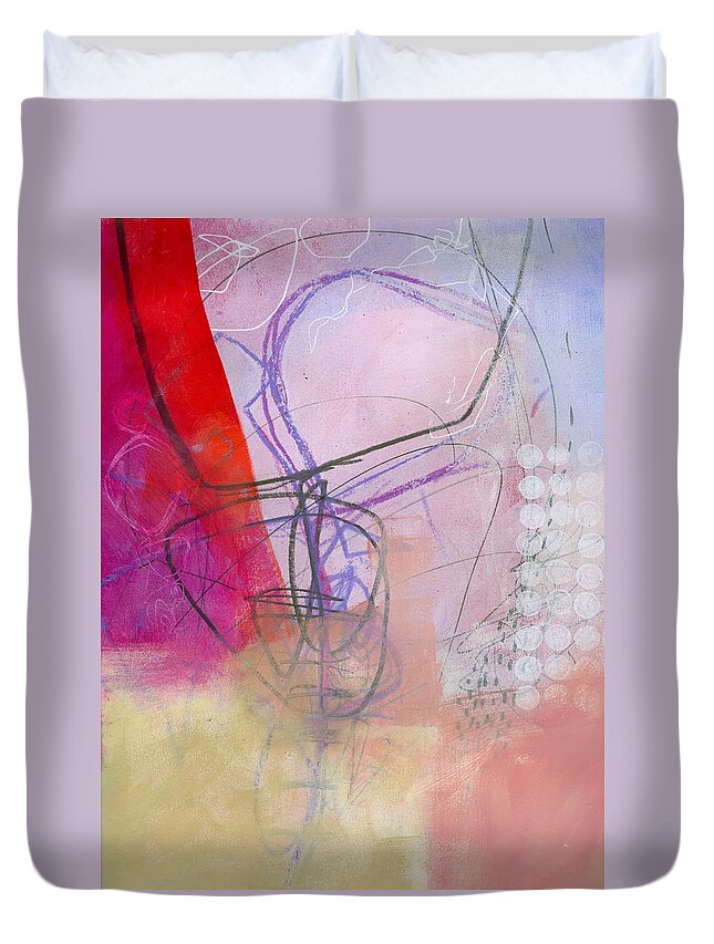 Painting Duvet Cover featuring the painting 50/100 by Jane Davies