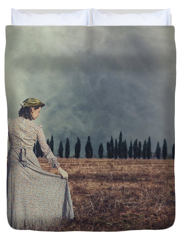 Woman Duvet Cover featuring the photograph Tuscany #53 by Joana Kruse