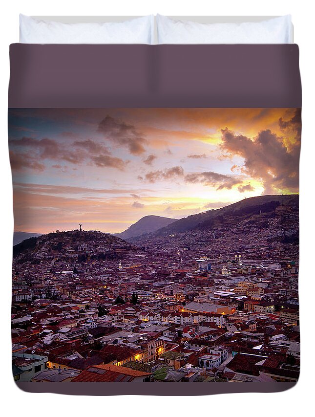 Quito Duvet Cover featuring the photograph Quito, Ecuador #6 by John Coletti