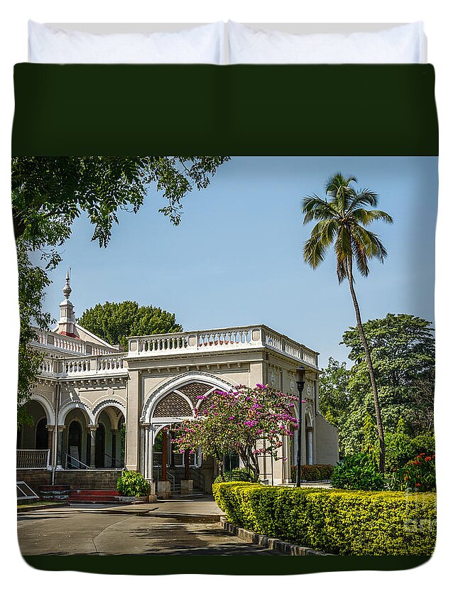 Palace Duvet Cover featuring the photograph The Aga Khan Palace #6 by Kiran Joshi