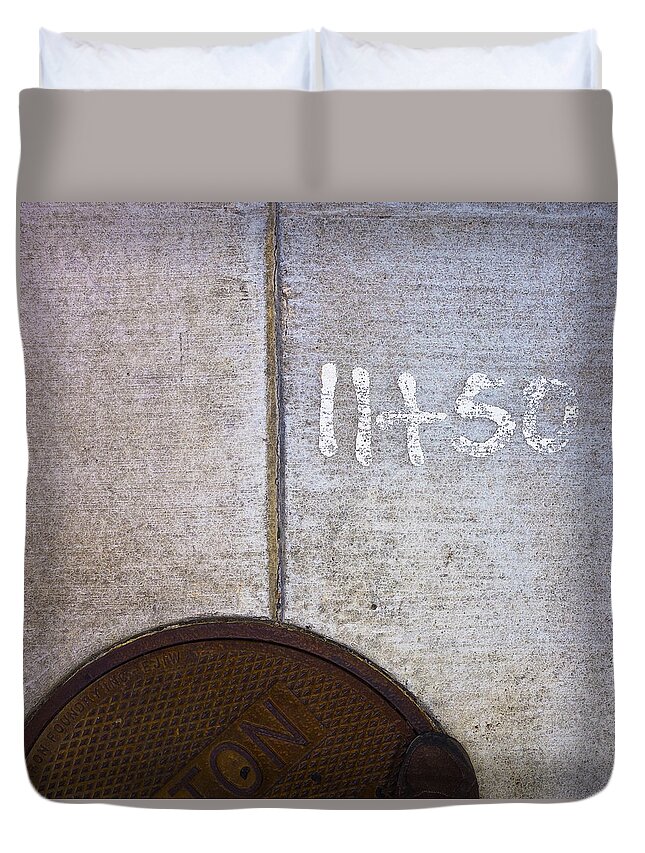 Sidewalk Duvet Cover featuring the photograph 61 by Stoney Stone