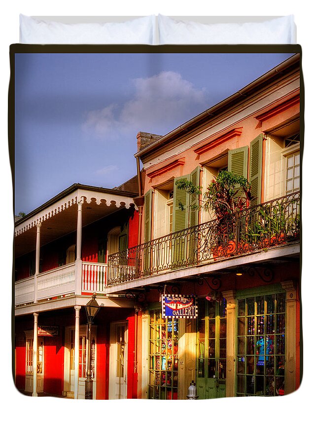 617 Chartres Street Duvet Cover featuring the photograph 617 Chartres Street by Greg and Chrystal Mimbs