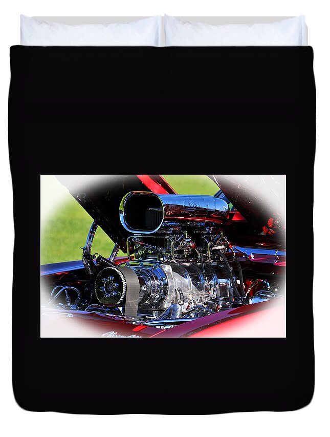 Chevy Duvet Cover featuring the photograph '67 Ss #67 by Mike Martin
