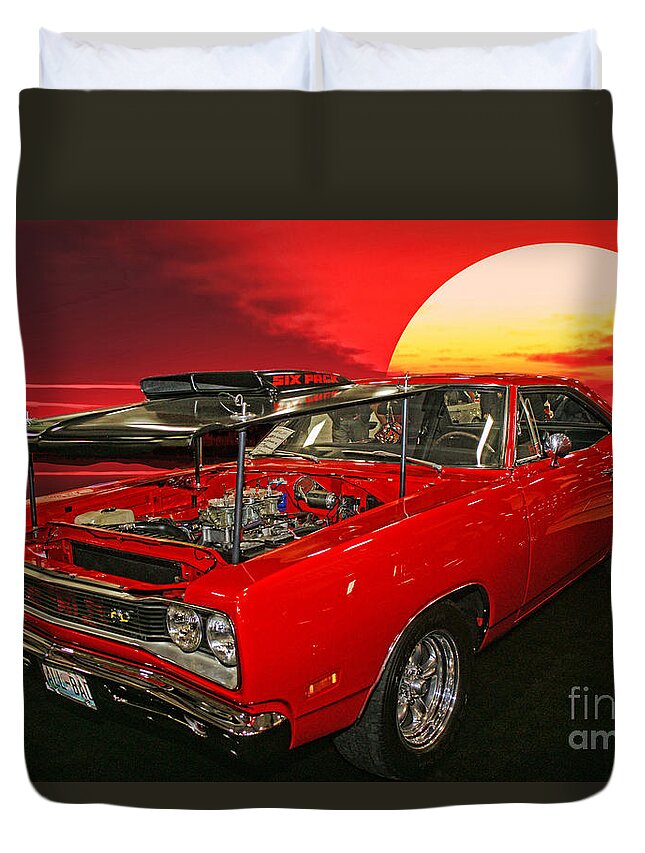 Cars Duvet Cover featuring the photograph 69 Dodge Super Bee by Randy Harris