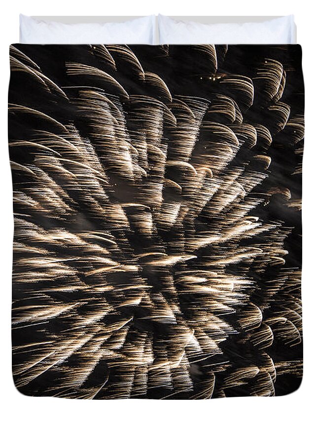 Fireworks Duvet Cover featuring the photograph Fireworks #2 by Jeannette Hunt