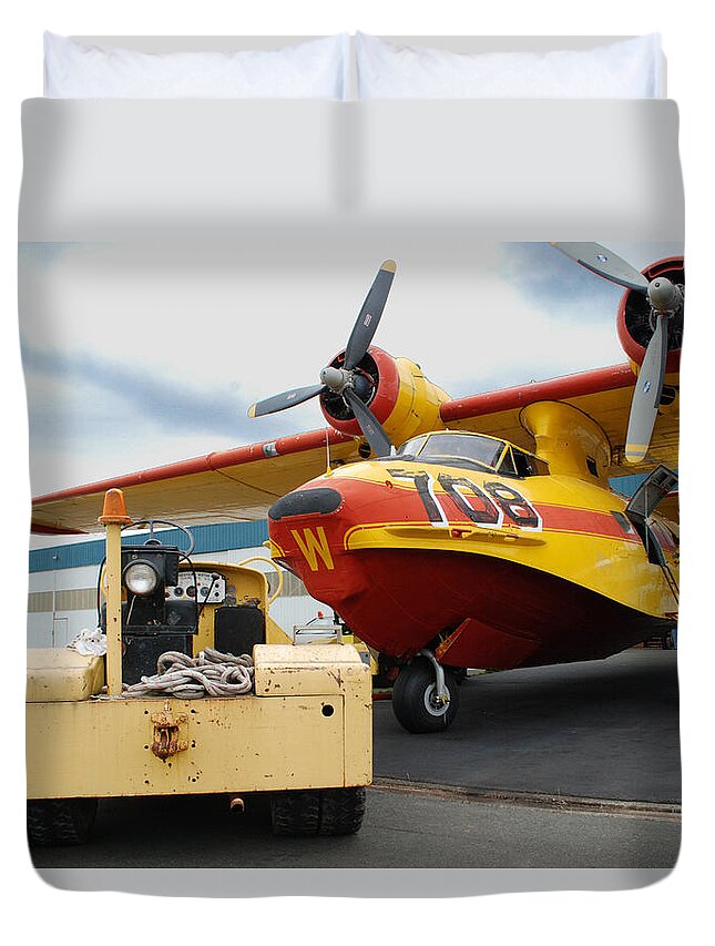 Aircraft Duvet Cover featuring the photograph 708 by Mark Alan Perry