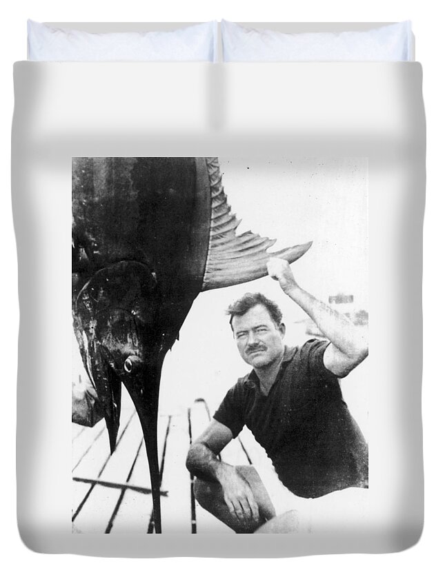 1929 Duvet Cover featuring the photograph Ernest Hemingway #9 by Granger