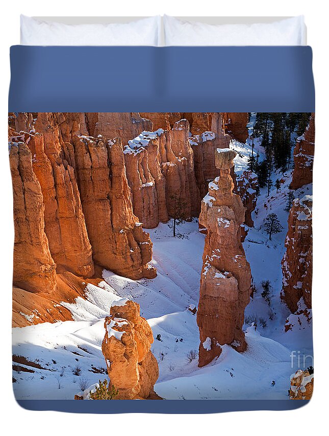 Bryce Canyon Duvet Cover featuring the photograph Sunset Point Bryce Canyon National Park #8 by Fred Stearns