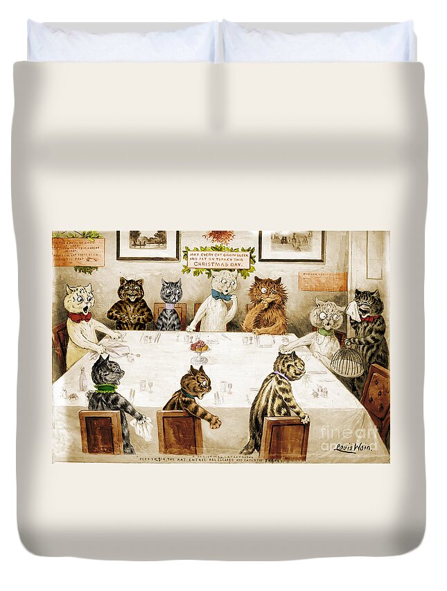Holiday Duvet Cover featuring the photograph A Christmas Catastrophe 1906 by Photo Researchers