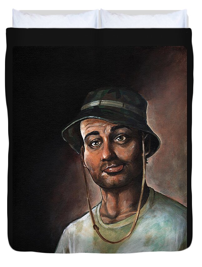 Bill Murray Duvet Cover featuring the painting A Cinderella Story Outta Nowhere by Richardson Comly