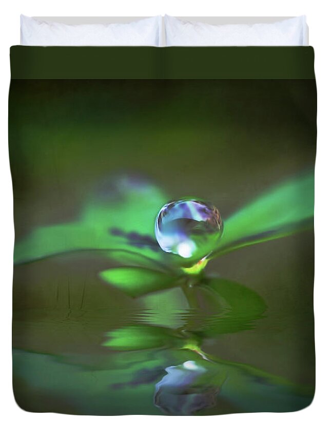 Green Duvet Cover featuring the photograph A Dream Of Green by Kym Clarke