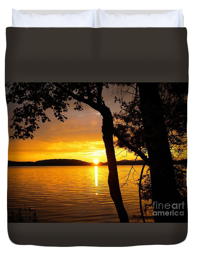 Adirondack Duvet Cover featuring the photograph A Forever Moment by Lisa Kilby