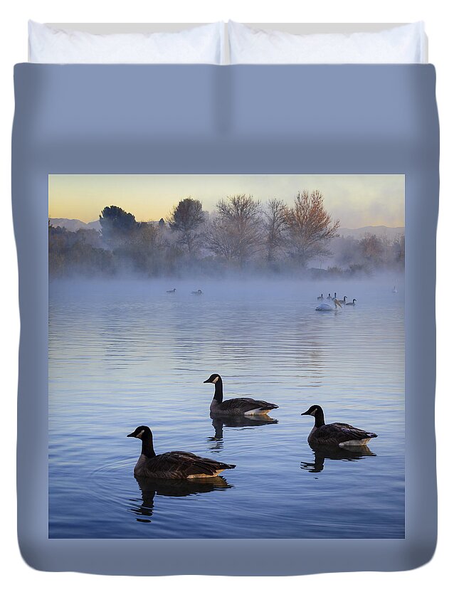 California Duvet Cover featuring the photograph A good omen for New Year's Day by Joe Doherty