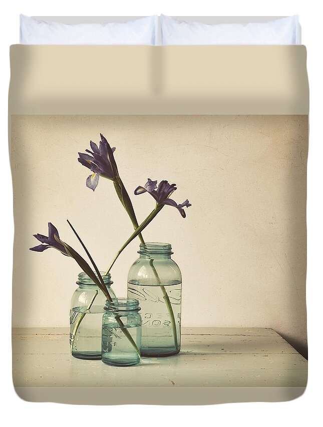 Iris Duvet Cover featuring the photograph A Little Bit Country by Amy Weiss