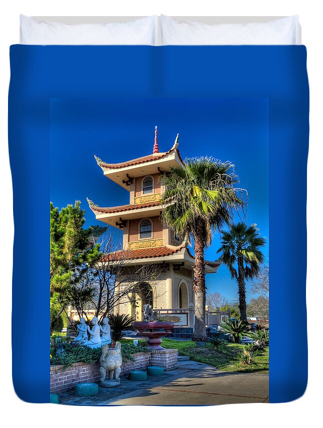 Buddhist Duvet Cover featuring the photograph A Little Bit of Asia by Tim Stanley